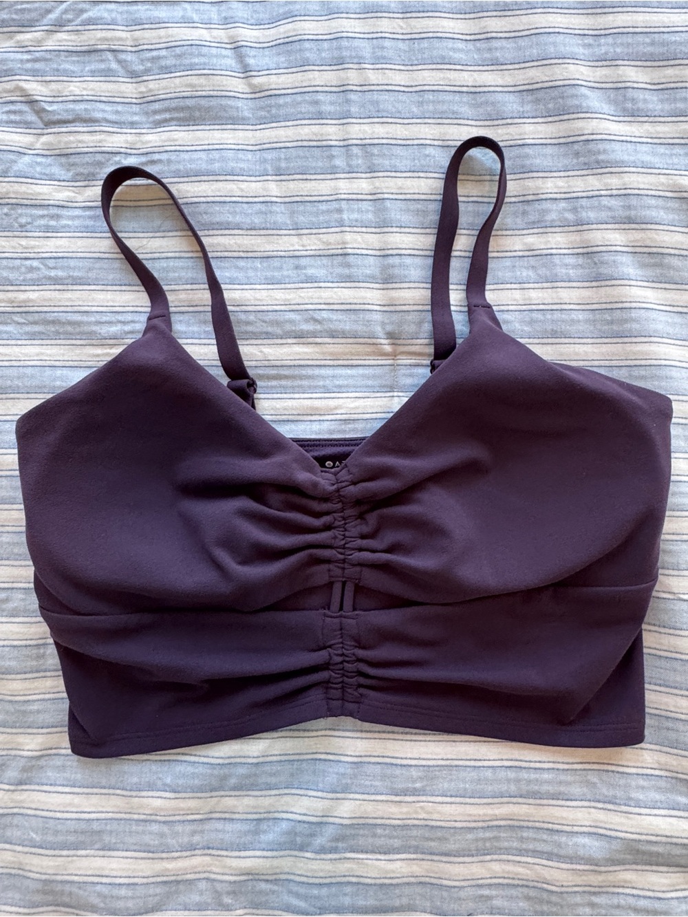 Athleta Cinch Longline Bra in Plum Small